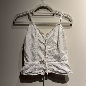 Brandy Melville White Button-Front Camisole